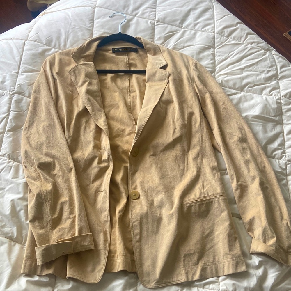 Donna Karen Camel Suede Jacket